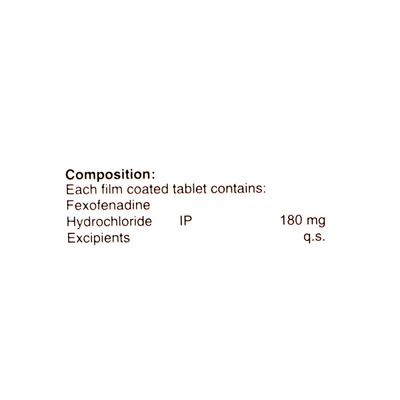 ETOFEX 180 Tablet 10's - Allergies-Ant