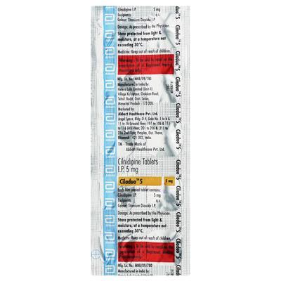 Ciladuo 5mg Tablet 10'S - Hypertension-Cal
