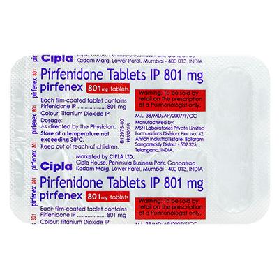 PIRFENEX 801 Tablet 10's - Idiopathic Pulmonary Fibrosis