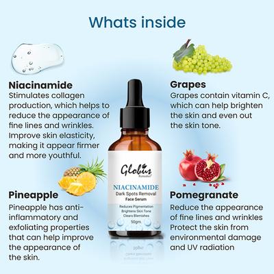 Globus Remedies Niacinamide Anti-Pigmentation Face Serum, Clarifying Serum, 50ml each 2's - Face Serum