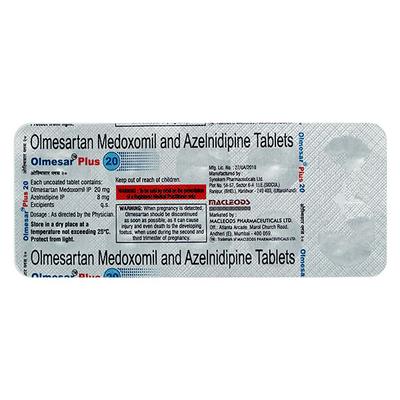 OLMESAR PLUS 20 Tablet 10's - Hypertension-Ana