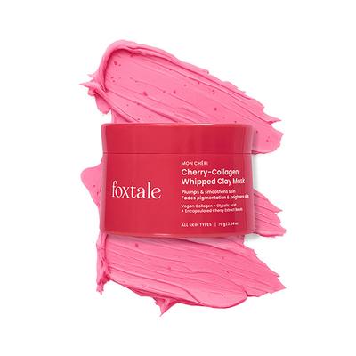 Foxtale Cherry-Collagen Whipped Clay Mask, Plumps, Firms, & Hydrates 75 gm - Masks & Peels