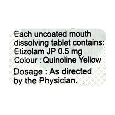 Etizep 0.5mg Tablet 10'S - Depression-Ant