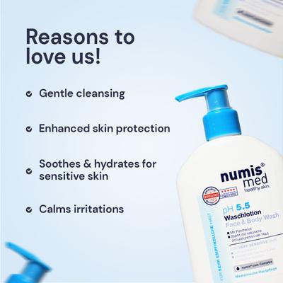 Numis Med pH 5.5 Face & Body Wash - Very Sensitive Skin 200 ml - Shower Gels & Body Wash