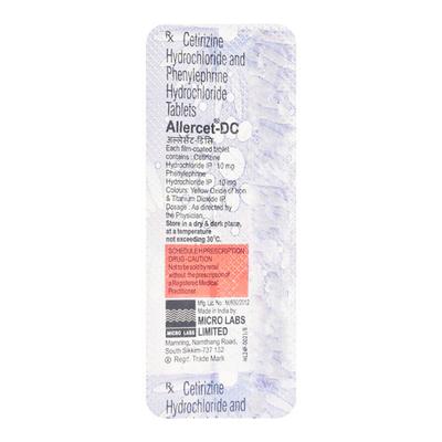 Allercet DC Tablet 10'S - Cough And Cold-Cou