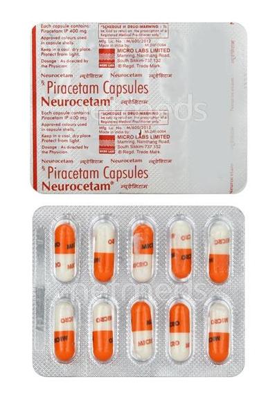 Neurocetam 400mg Capsule 10'S - Nootropics And Neurotrophics