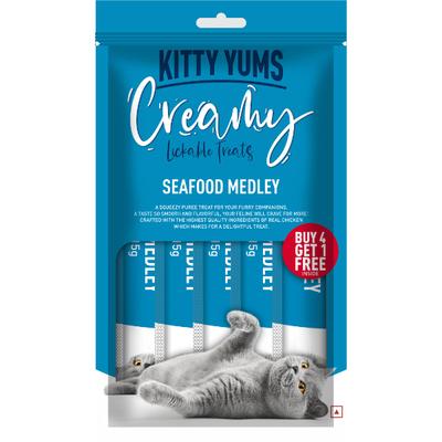Kitty Yums Creamy Seafood Medley (Buy 4 Get 1 Free) 1's - Petfood
