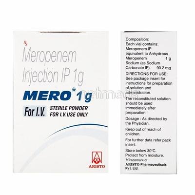 Mero 1gm Injection 1's - Bacterial Infections-OBL