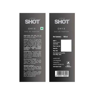 Layers Shot Onyx Parfum 100 ml - Men Perfumes (Edt/Edp)
