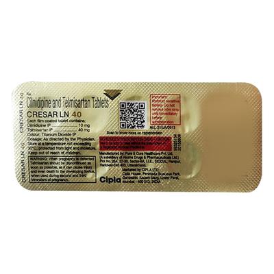 CRESAR LN 40 Tablet 10's - Hypertension-Ana