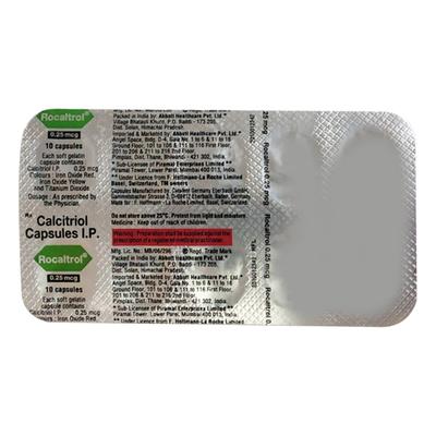 Rocaltrol 0.25Mcg Capsule 10'S - Osteoporosis-Age