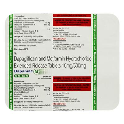DAPAMAC M 10/500 Tablet 15's - Diabetes-Ant