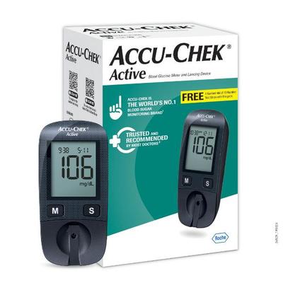 Accu-Chek Active Glucose Monitor with Free 10 Test Strips - Blood Glucose Monitors/Test Strips