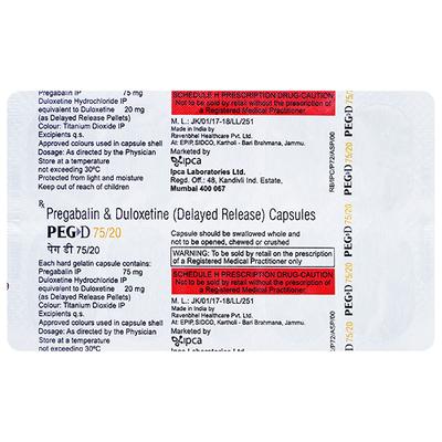 PEG D 75/20 Capsule 10's - Neuropathic Pain-Dru