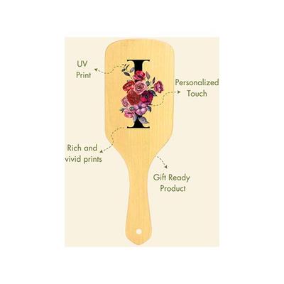 Allure Personalised Paddle Hair Brush Letter I 1's - Hair Brushes