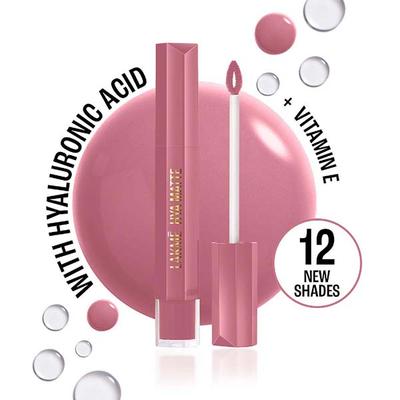 Lakme 9to5 Hya Matte, Win Win Pink, Hydrating Liquid Lipstick With Hyaluronic Acid 5.3 ml - Liquid Lipsticks
