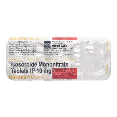 Nitrofix 10mg Tablet 10'S - Angina