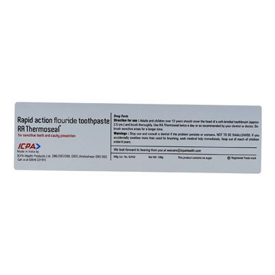 RA Thermoseal Rapid Action Fresh Mint Tooth Paste 100gm - Toothpaste