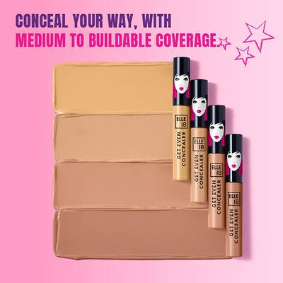 Elle 18 Get Even Concealer, Pearl, Buildable Coverage, For Dark Spots & Fine Lines 5.4 ml - Concealer