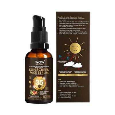 WOW Skin Science Matte Finish Sunscreen Serum SPF 35 PA++ 50 ml - Body Sunscreen