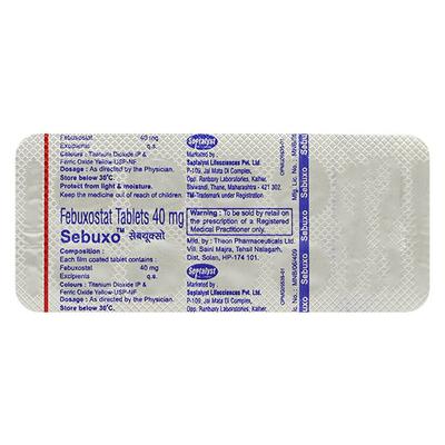 SEBUXO 40mg Tablet 10's - Gout
