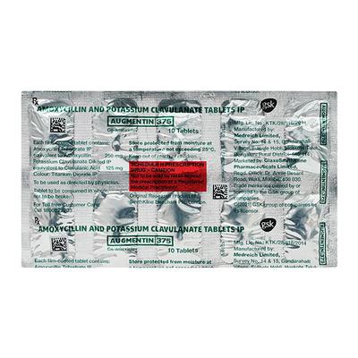Augmentin 375mg Tablet 10'S - Bacterial Infections-Pen