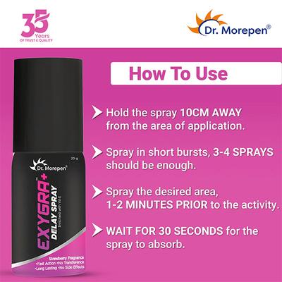 Dr. Morepen Exygra+ Delay Topical Spray 20 g - Intimate Spray