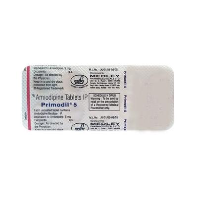 Primodil 5mg Tablet 10'S - Hypertension-Cal