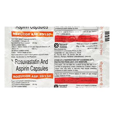 ROZUCOR ASP 20/150mg Capsule 10's - High Cholesterol-Dys