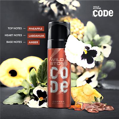 Wild Stone Code Copper Body Perfume 150ml - Men Deodorants/Roll-Ons