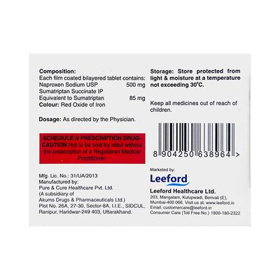NAXPESURE S Tablet 2's - Migraine