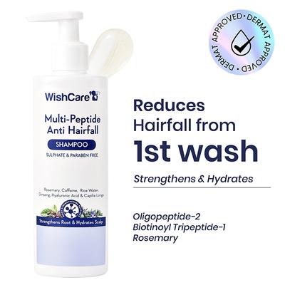 Wishcare Multi Peptide Anti Hairfall Shampoo with Rosemary - Boosts Hair Growth (250ml) - Shampoos