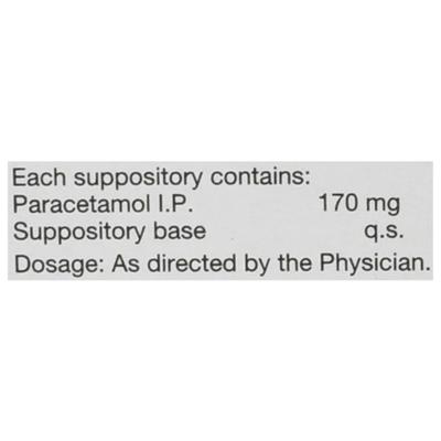 SUPPOL CHILD 170mg Suppository 5's - Fever-Ana