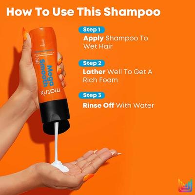 Matrix Mega Smooth Combo for Frizzy, Dry Unmanageable Hair, Defy Frizz for 4 Days 320 g - Shampoos