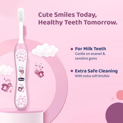 Chicco Toothbrush (6-36 Months) - Pink - Baby Oral Care
