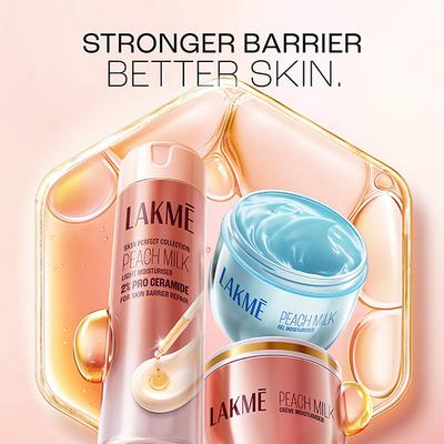 Lakme Peach Creme Moisturiser, Ceramide & Peptide, Skin Barrier Repair & Hydrated Glow 200 gm - Creams/Oils/Lotions