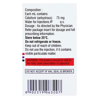 CIDNAVIR Injection 5ml - Viral infections-Ant