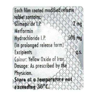 Gluformin G2 New Tablet 15'S - Diabetes-Ant