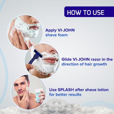 Vi-John Regular Shaving Foam - Pack of 3 x 250 gm - Shaving Foams