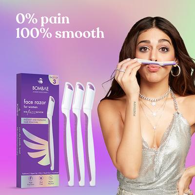 Bombae Precision Face Razor for Women 3's - Face & Eyebrow Razors