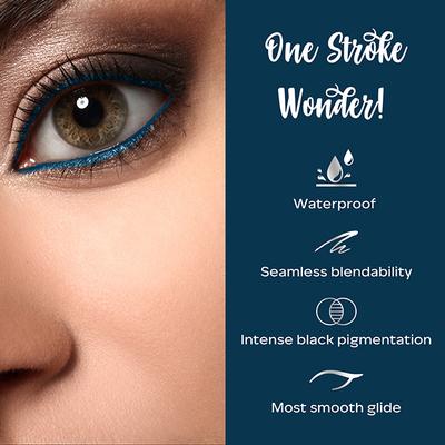 Faces Canada Ultime Pro Intense Gel Kajal With Smudger & Sharpener - Blue 1.2 gm - Kajal & Kohls