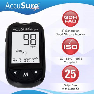 AccuSure Simple Glucose Meter Only - Blood Glucose Monitors/Test Strips