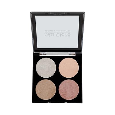 Miss Claire Bronze & Highlighter Makeup Studio Palette - 2 8 gm - Face Palettes