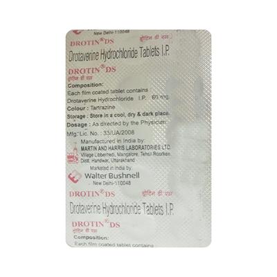 Drotin DS Tablet 15'S - Muscle Spasm-Ant