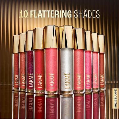 Lakme Glitterati Lip Glaze 201 Pink Champagne 5 ml - Lip Glosses