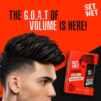 Set Wet Extreme Volume Hairstyling Powder Strong Hold and Matte Finish 10 gm - Hair Gels & Waxes