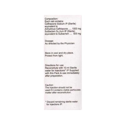 Accuzon Plus 1.5gm Injection 1'S - Bacterial Infections-Cep