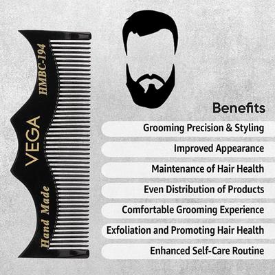 Vega Moustache Comb (HMBC - 194) 1's - Hair Combs