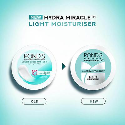 Pond's Light Moisturiser With Cera-Hyamino for 5X Dryness Repair for Soft, Smooth Skin, 200ml - Face Moisturizers