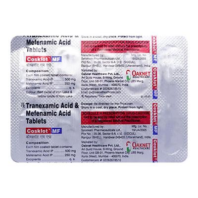 Cosklot MF Tablet 10'S - Bleeding Disorders-Hae